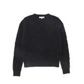 BACE COLLECTION CHECKED BUBBLE KNIT SWEATER